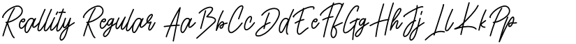 Reallity Regular font