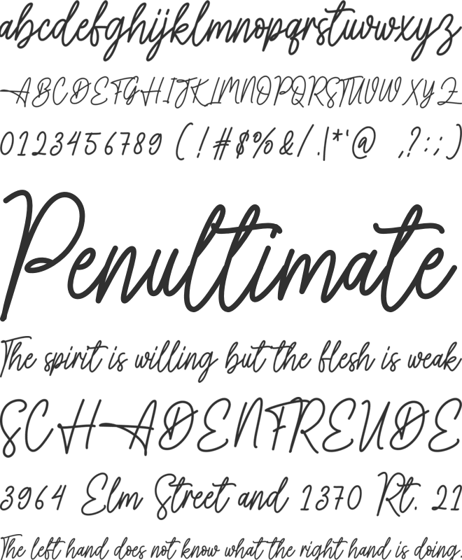 Helpful font preview