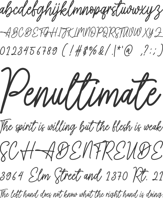 Helpful font preview