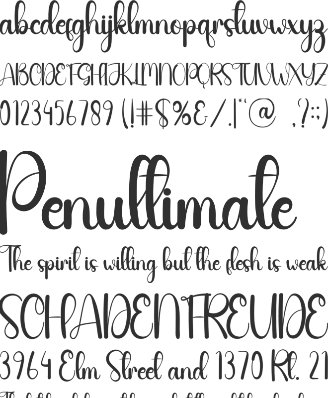 Sweet Drinks font preview