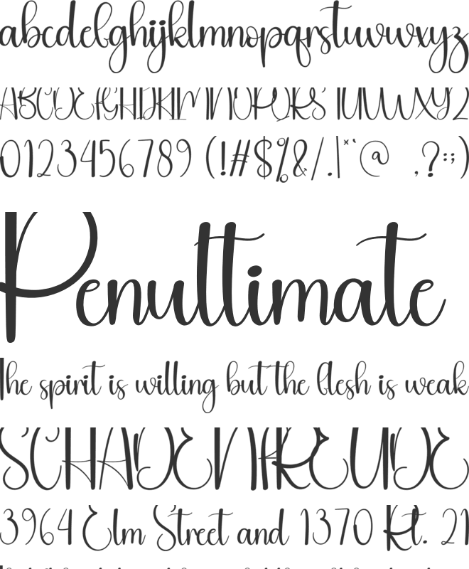 Beskem font preview