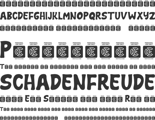 NCL Samoa Gardens font preview