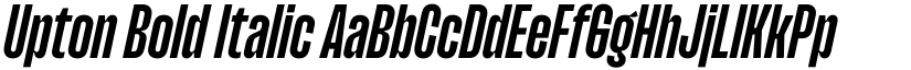 Upton Bold Italic font