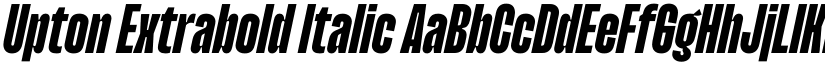 Upton Extrabold Italic font