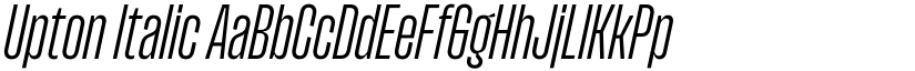 Upton Italic font