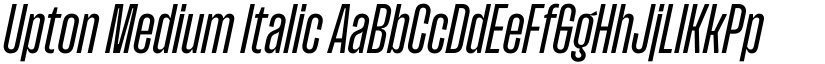 Upton Medium Italic font