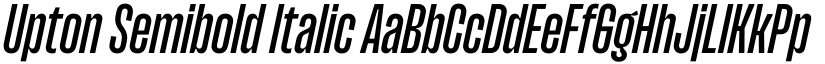 Upton Semibold Italic font