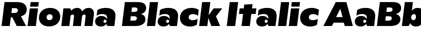 Rioma Black Italic font