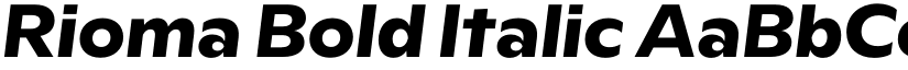 Rioma Bold Italic font