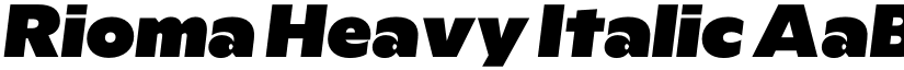 Rioma Heavy Italic font