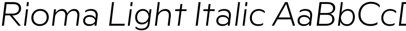 Rioma Light Italic font