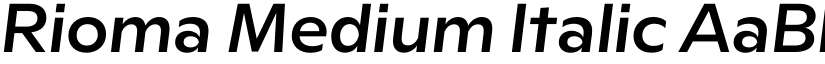 Rioma Medium Italic font