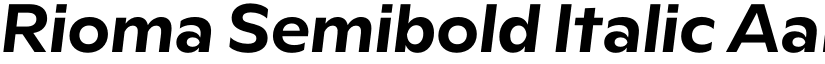 Rioma Semibold Italic font