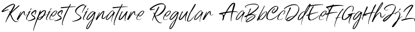 Krispiest Signature Regular font
