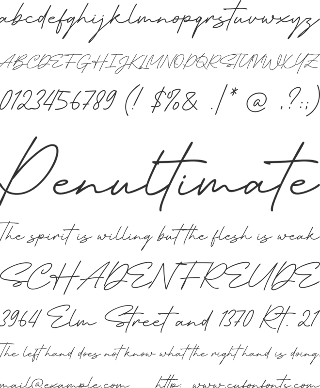 Winter Wind font preview