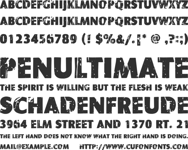 Rockwill font preview