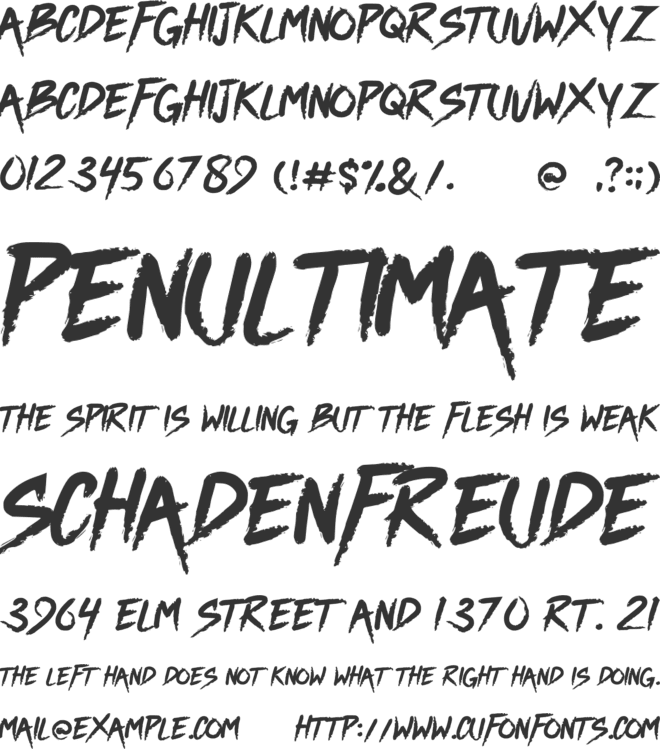 SELINCAH font preview