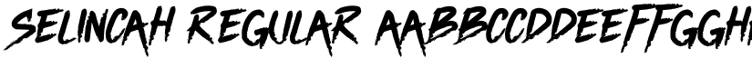 SELINCAH Regular font