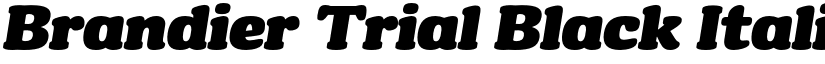 Brandier Trial Black Italic font