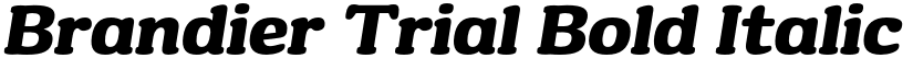 Brandier Trial Bold Italic font