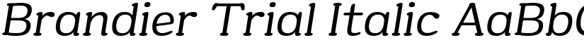 Brandier Trial Italic font