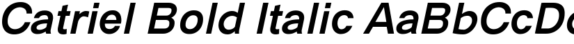 Catriel Bold Italic font