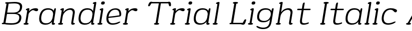 Brandier Trial Light Italic font