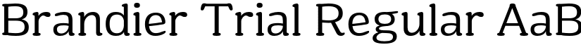Brandier Trial Regular font
