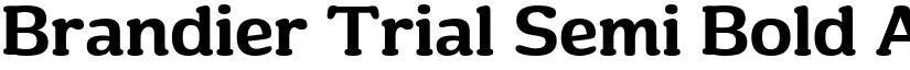 Brandier Trial Semi Bold font