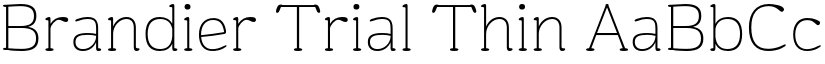Brandier Trial Thin font