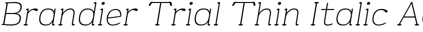 Brandier Trial Thin Italic font