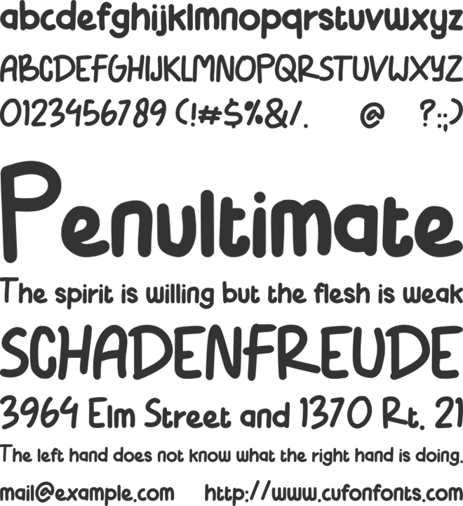 Little Ayana font preview