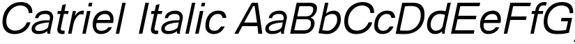 Catriel Italic font