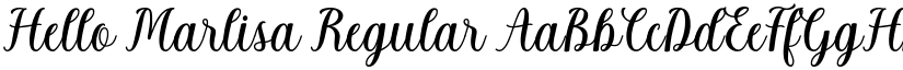 Hello Marlisa Regular font