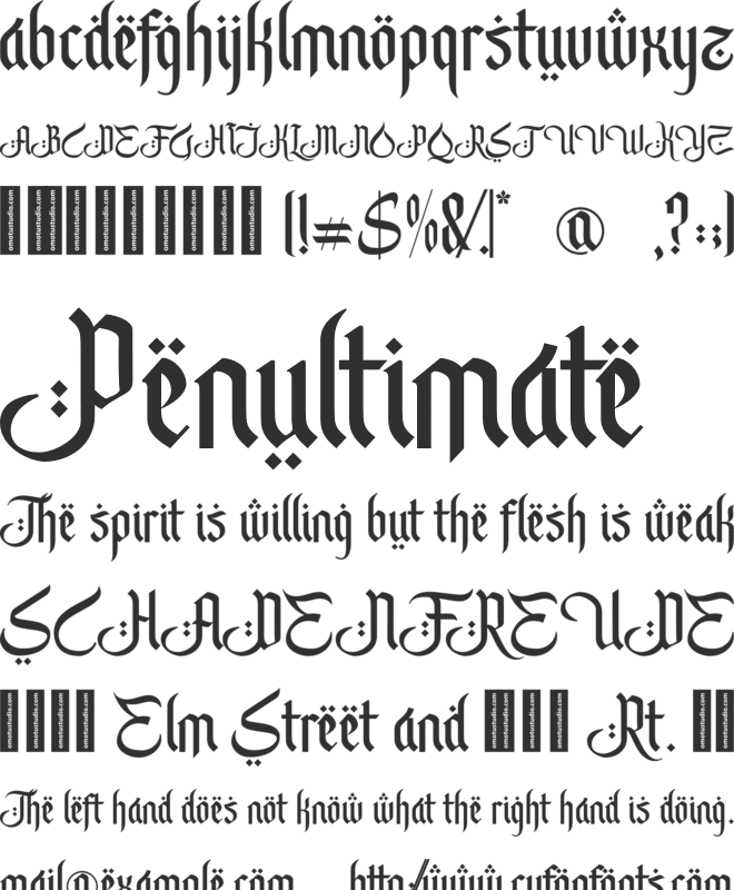 Aljawi font preview