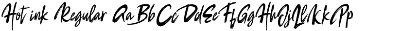 Hot ink Regular font
