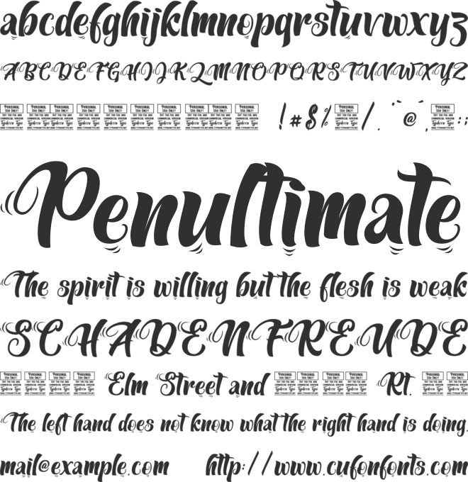 First Wave - Personal Use font preview