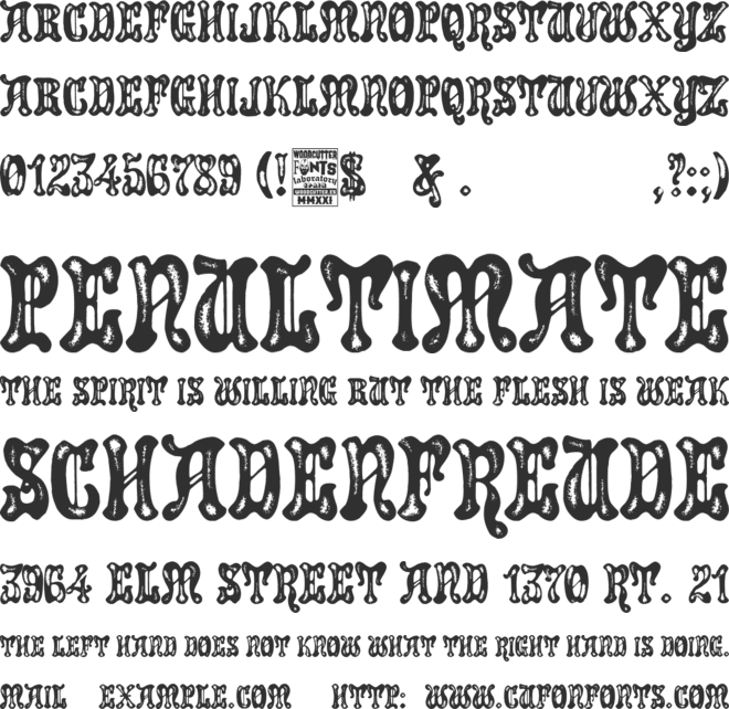 Sherwood Forest font preview