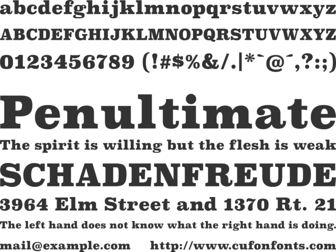 Superclarendon Bl font preview