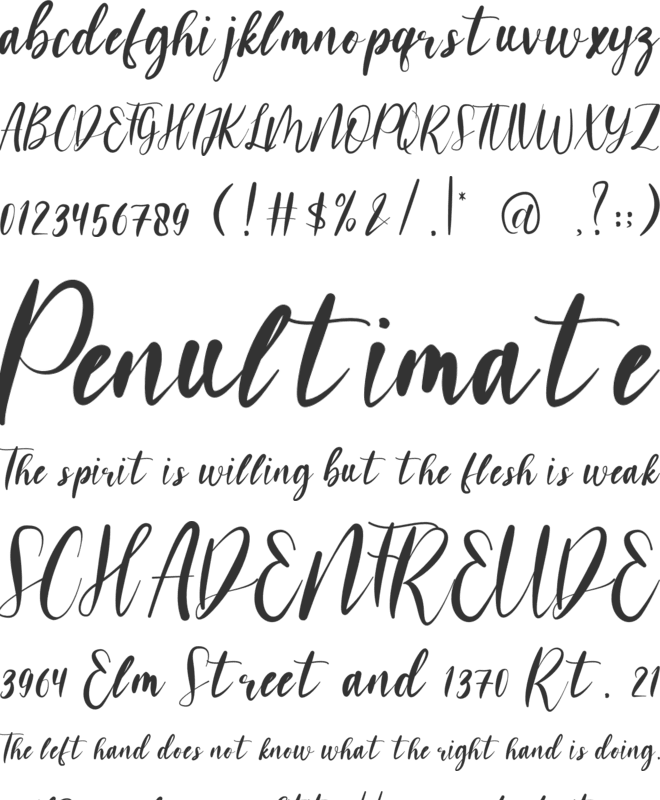 Nacowela font preview