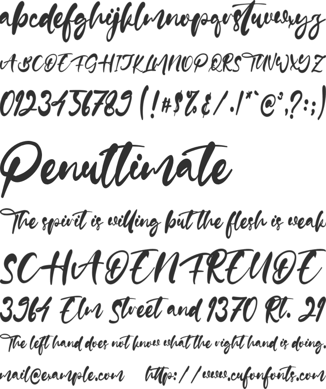 Pine Tree font preview