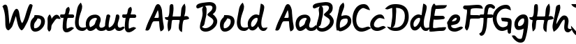 Wortlaut AH Bold font