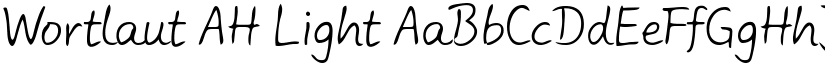 Wortlaut AH Light font