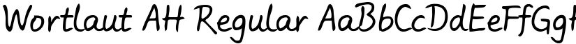 Wortlaut AH Regular font