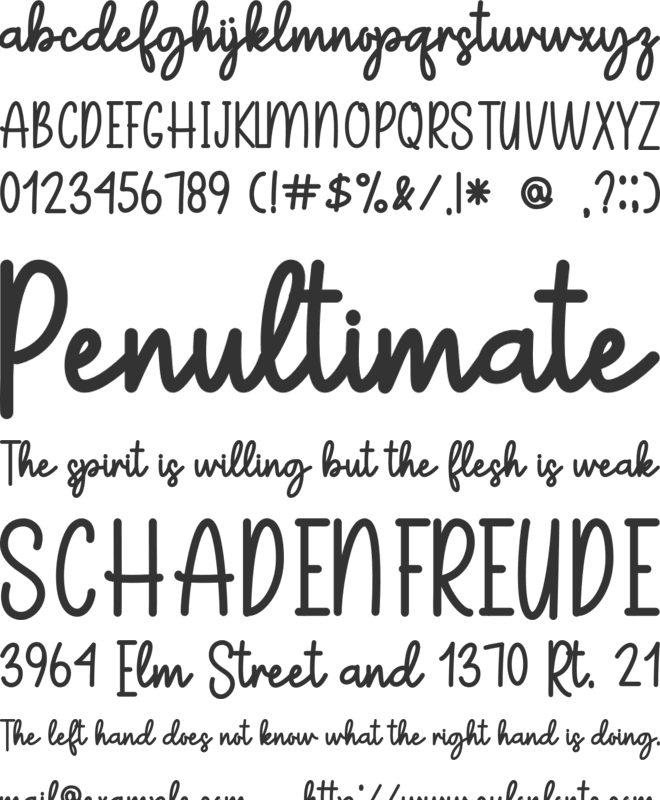 Halloween You And Me font preview