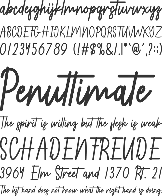 Cooking font preview