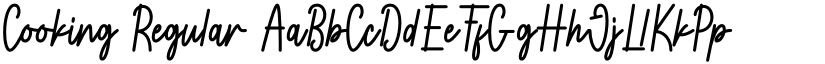 Cooking Regular font