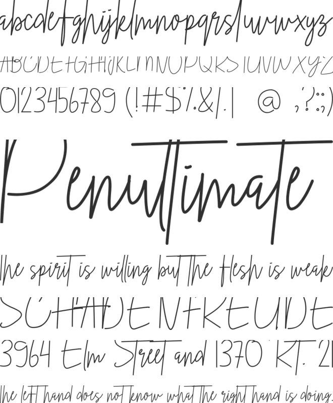 Christian font preview