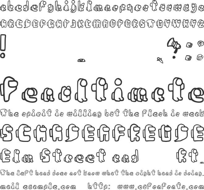 Sussy Baka font preview