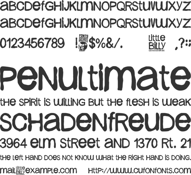 Little Billy font preview